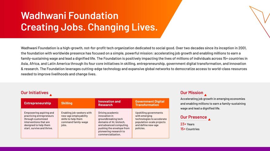 Wadhwani Foundation Overview